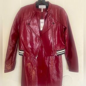 BCBG Leather Mini Dress/Jacket